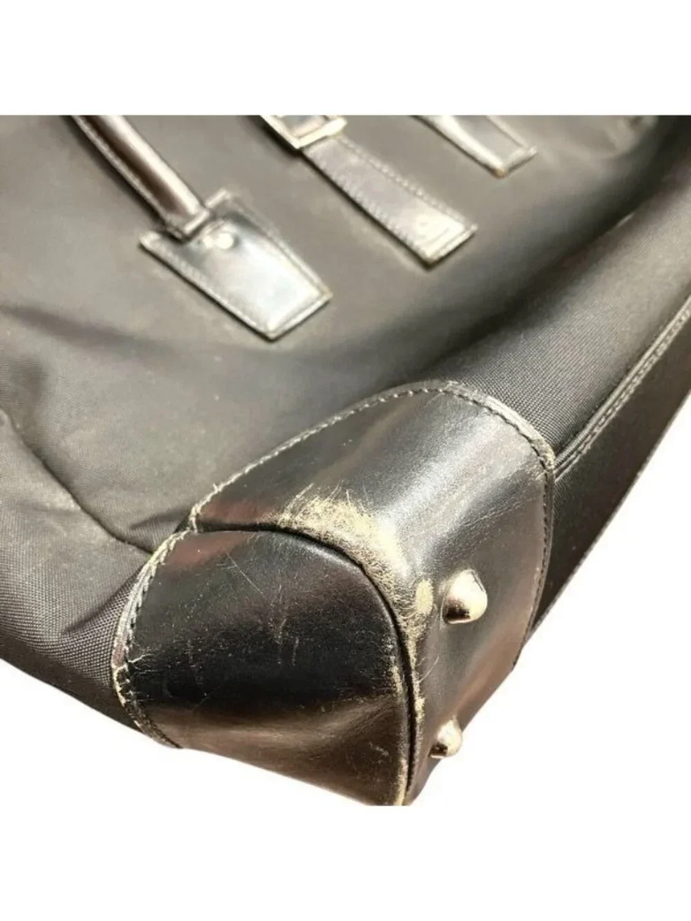 Gucci Leather Nylon Business Tote